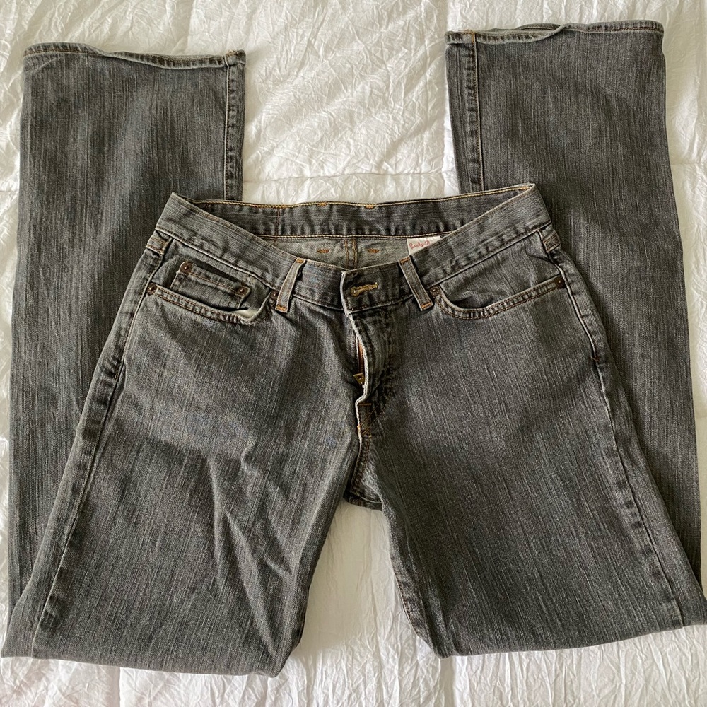 light washed black lucky brand dungarees